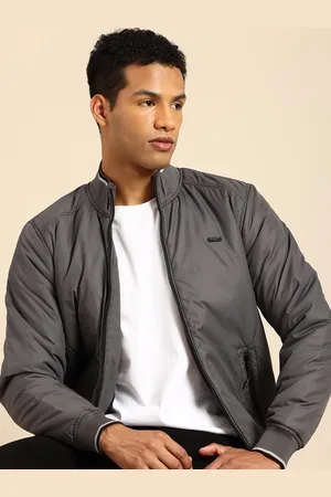 Being Human Padded Jacket with Ribbed Cuffs & Hem