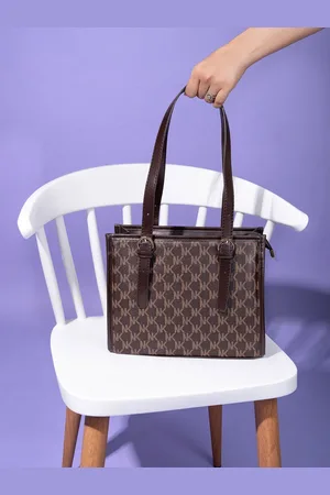 Styli Typography Printed Structured Handheld Bag