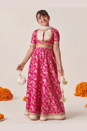 pspeaches Girls Printed Ready to Wear Lehenga Choli With Dupatta