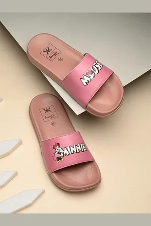 Kook N Keech Women Pink Minnie Mouse Printed Sliders