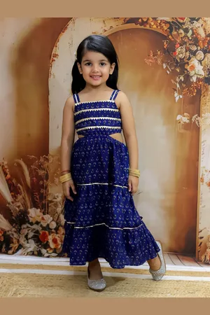 KID1 Girls Cotton Shoulder Straps Maxi Dress