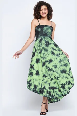BAESD Women Tie & Dye Printed Maxi Dress