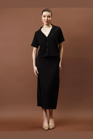 ATHENA Lapel Collar Shirt With Skirt