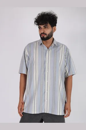 Brown brothers Relaxed Striped Spread Collar Short Sleeves Casual Shirt