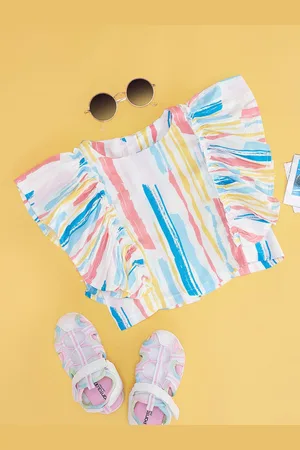 Pantaloons Abstract Printed Round Neck Top