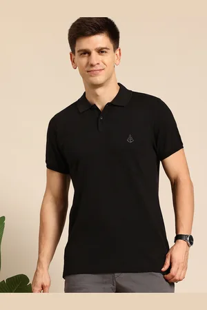 Mast & Harbour Men Polo Collar Pure Cotton Bio Finish T-shirt