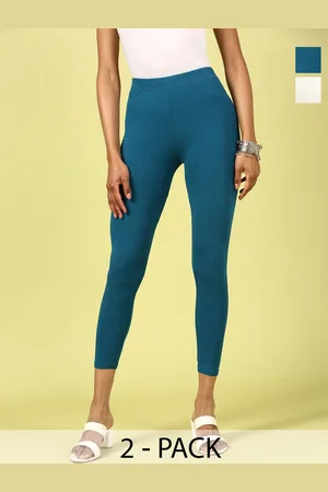 De Moza Pack Of 2 Cotton Ankle-Length Leggings