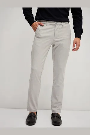 The Bear House Men Solid 4 Way Stretch Slim Fit Formal Trouser