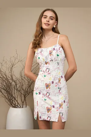 KASSUALLY Women Typography Printed Sheath Dress