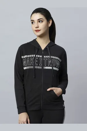 LAASA  SPORTS Women Lightweight Longline Sporty Jacket with Embroidered