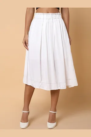 SHOWOFF Women Monochrome Flared Midi Skirt
