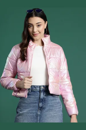 DressBerry Dual-Toned Shimmer Puffer Jacket