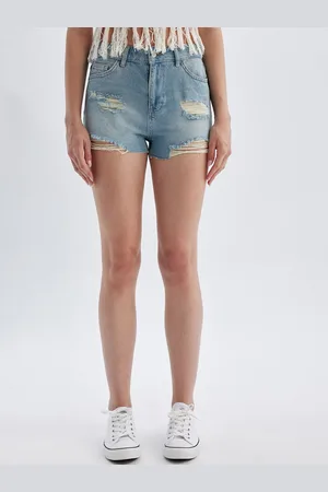 DeFacto Women Washed Denim Shorts