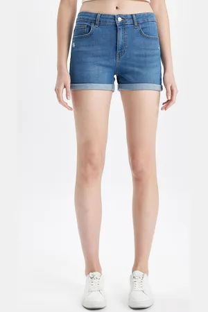 DeFacto Women Regular Fit Washed Denim Shorts