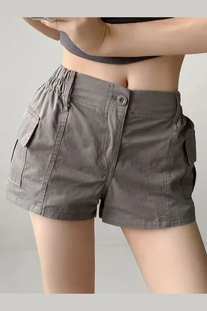 LULU & SKY Women Loose Fit High-Rise Cargo Shorts