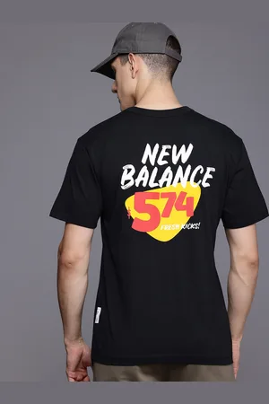 New Balance Typography Printed Drop-Shoulder Sleeves Pure Cotton Relaxed T-shirt
