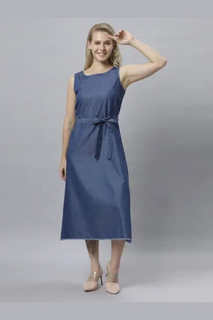 Roadster The Lifestyle Co Sleeveless A-Line Midi Dresses