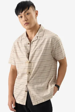 The Souled Store Men Horizontal Stripes Opaque Striped Casual Shirt