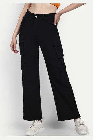 Broadstar Women Smart High-Rise Stretchable Cargo Jeans