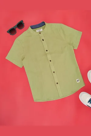 Pantaloons Boys Mandarin Collar Casual Shirt