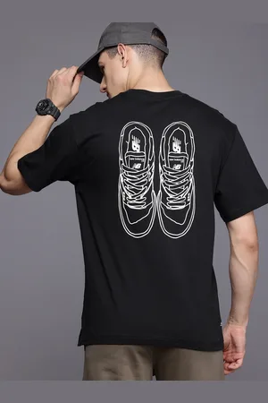 New Balance Printed Drop-Shoulder Sleeves Pure Cotton T-shirt