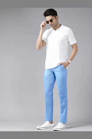Hangup Men Cotton Linen Trousers