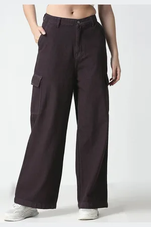 HJ HASASI Women Wide Leg High-Rise Jeans