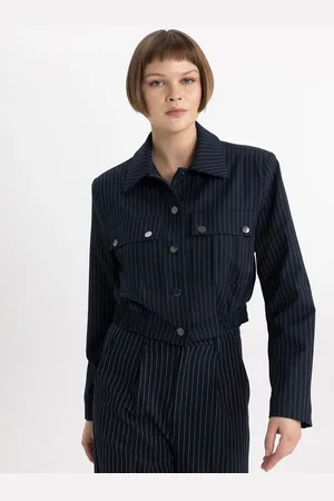 DeFacto Women Striped Tailored Jacket