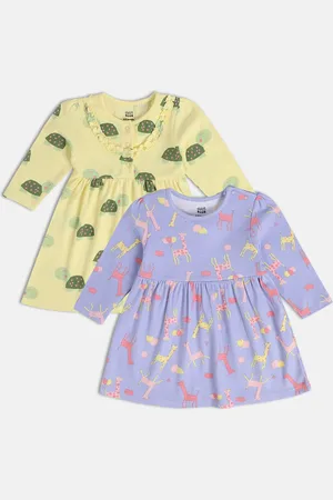 MINI KLUB Girls Printed Fit and Flare Dress