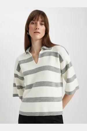DeFacto Women Relaxed Fit Striped Sweater
