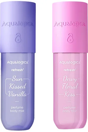 Aqualogica Set Of 2 Refresh+ Body Mist- Dewy Floral Kiss & Sun Kissed Vanilla - 150ml Each