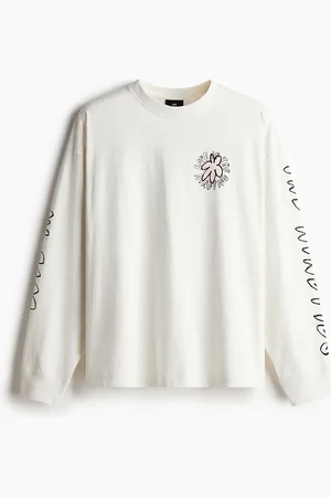 H&M Oversized Fit Printed Jersey Top