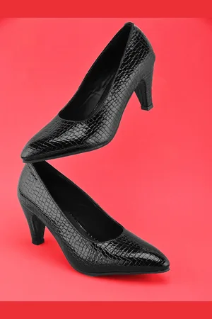 Mast & Harbour Embellished Party Kitten Pumps with Laser Cuts