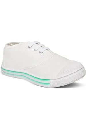 BAESD Unisex Kids Mesh Solid Lace Ups Non-Marking Canvas Running Shoes