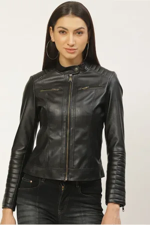 Leather Retail Women Lightweight Crop Biker Jacket