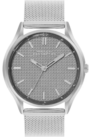 French Connection Men Patterned Dial & Stainless Steel Bracelet Style Straps Analogue Watch FCN088GSM