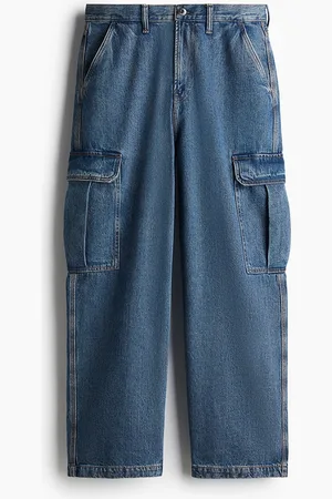 H&M Men Baggy Mid-Rise Cargo Styles Jeans