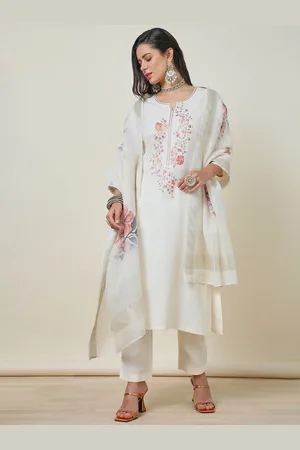 Soch Silk Blend Embroidered Suit Set With Thread Work