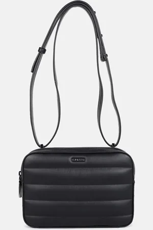 Calvin Klein Striped Swagger Sling Bag with Quilted Work