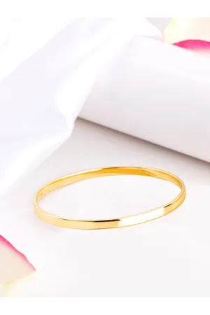 Zavya 925 Pure Silver Gold-Plated Bangle