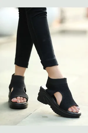 Shoetopia Women Mesh Platform Peep Toes