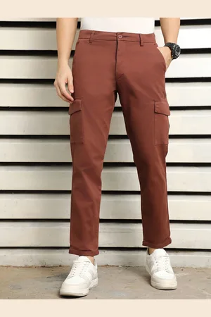 High Star Men Slim tappered Fit Mid-Risecargo Trousers