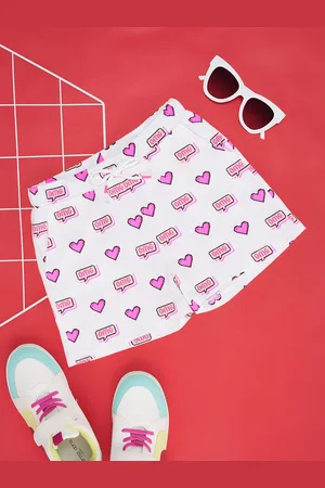Pantaloons Girls Conversational Printed Cotton Shorts