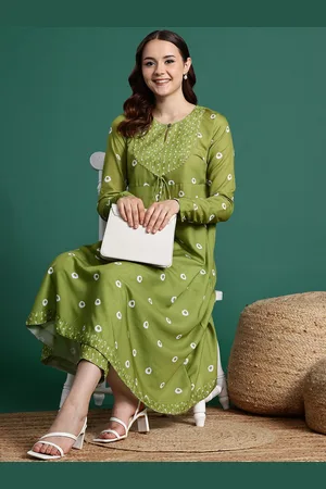 Sangria Printed Gotta Patti Kurta with Trousers