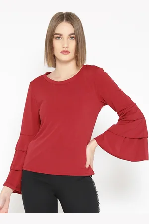 JC Collection Women Red Solid Top