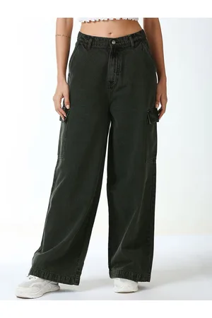 HJ HASASI Women Wide Leg High-Rise Jeans
