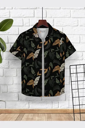HELLCAT Boys Cotton Opaque Printed Casual Shirt
