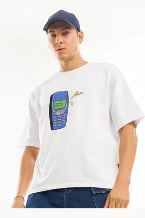 Beyoung Men Typography Applique T-shirt