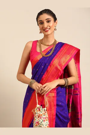 Varkala Silk Sarees Ethnic Motifs Zari Nauvari Paithani Saree