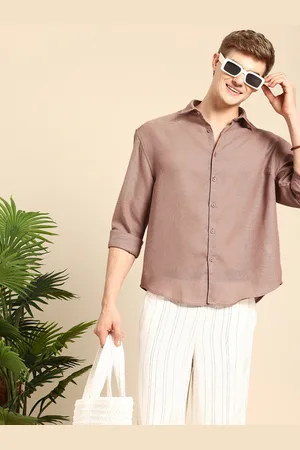 Mast & Harbour Spread Collar Knitted Casual Relaxed Fit Shirt